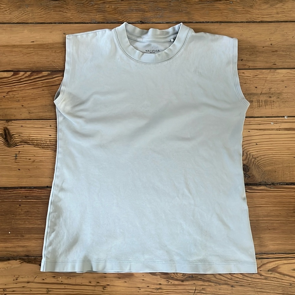 MM Lafleur Alina Cotton T-shirt in Sky Blue, size M